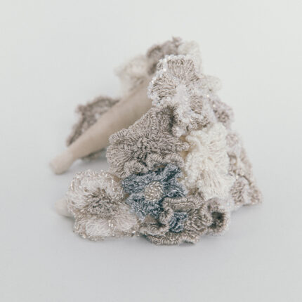 hand-embroidered flowers headpiece